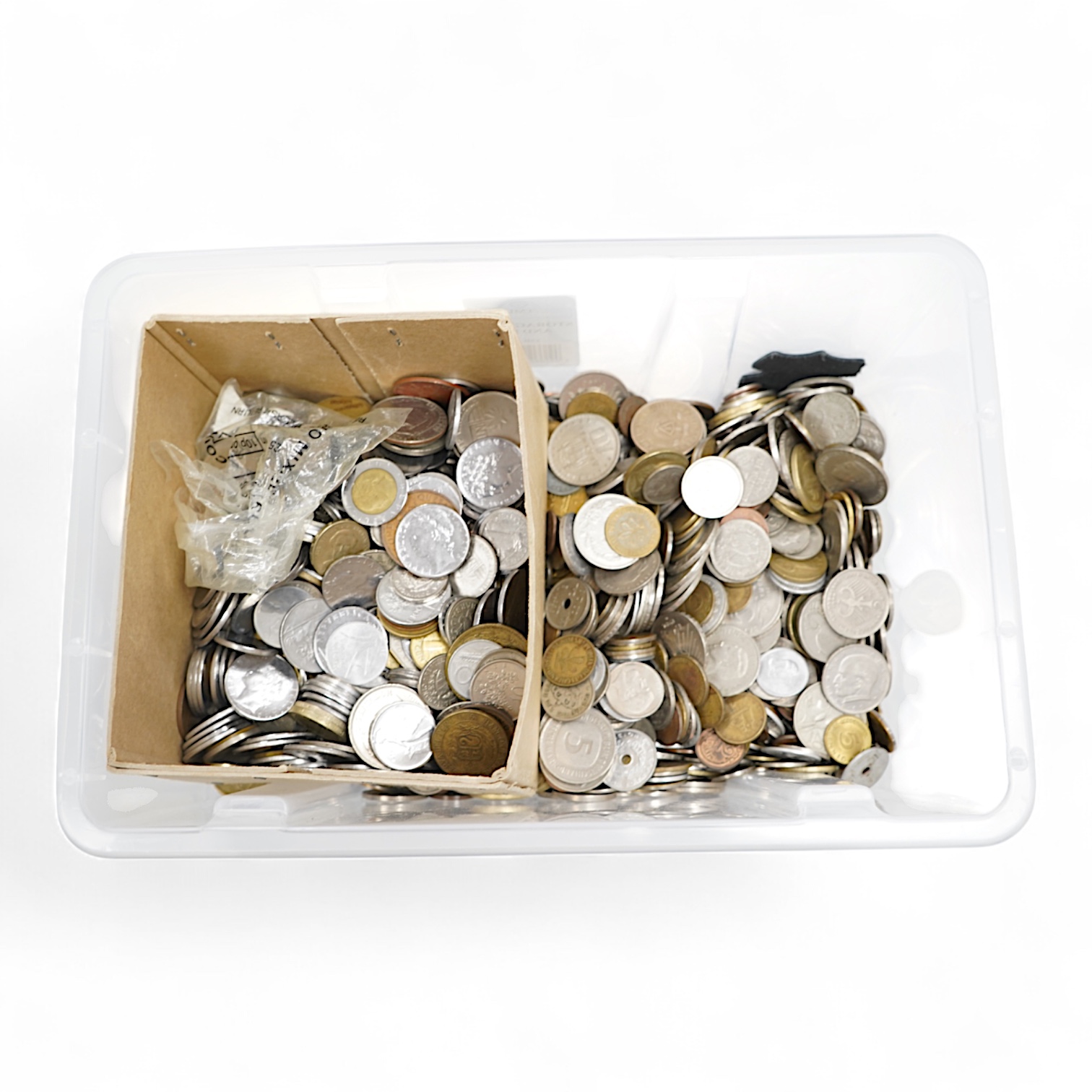 A collection of mixed coinage